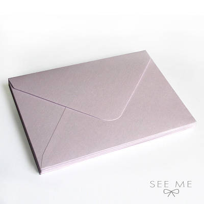 Конверт 145x110 мм, колір світло-лавандовий (soft lavender), КОМПЛЕКТ 10 ШТ.