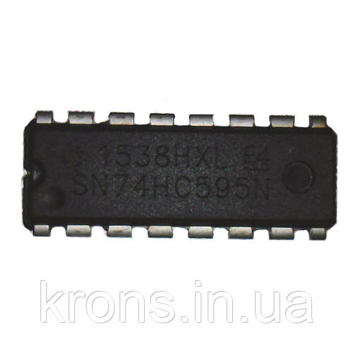 Чіп SN74HC595N 10ШТ 74HC595N DIP-16, Регістр зсуву 8-бітний, фото 1