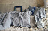 Лляна постільна білизна, колір і розмір на вибір. Подвійний, Євро, Сімейний, комплект постільної білизни, фото 5