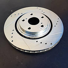 Диск гальмівний передній POWERSTOP JBR1310XPR перфорація + слот для Lexus RX-350 08-15/HIGHLANDER