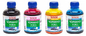 Комплект чорнила WWM H30, H34 для заправки картриджів HP, 4х200г (H30/34SET-2)