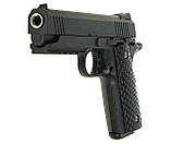 Дитячий пістолет на кульках "Colt 1911 Rail"  з кобурою Galaxy G25+ метал чорний, фото 6