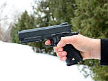 Дитячий пістолет на кульках "Colt 1911 Rail"  з кобурою Galaxy G25+ метал чорний, фото 9