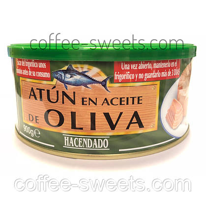 Тунец Hacendado Atun en aceite de Oliva 900 гр, фото 2