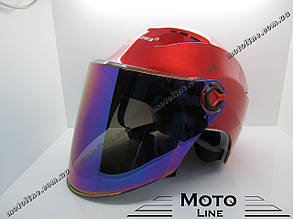 Шолом R5 червоний напівлицевик відкритий (тоноване скло) Kurosawa