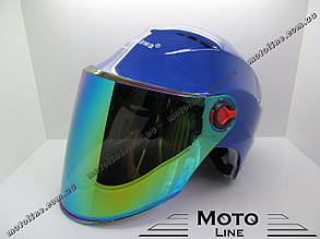 Шолом R5 синій напівлицевик відкритий (тоноване скло) Kurosawa