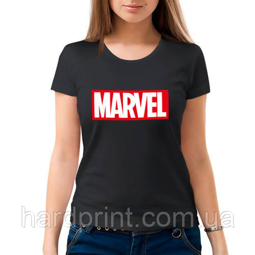 Жіноча футболка. Друк на футболці. Marvel. Марвел