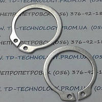 Кільця пружинні упірні плоскі зовнішні ексцентричні за DIN 471 неіржавкі (А2, А4)