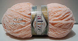 Нитки пряжа для в'язання велюрова плюшева SOFTY PLUS Софті Плюс № 340 - світлий рожевий