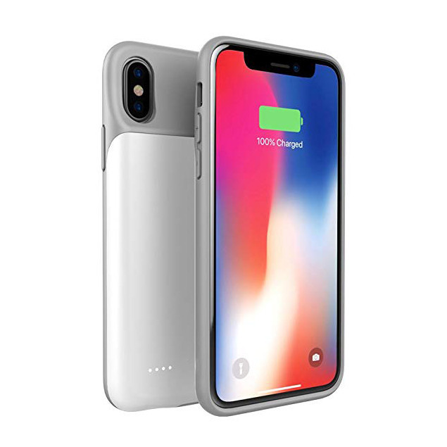 Акумулятор чохол Power Bank AmaCase для Apple iPhone X,iPhone XS White (3200 маг)