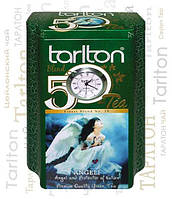 Чай зеленый крупнолистовой Тарлтон GP1 Angeli 200 г в жестяной банке с часами