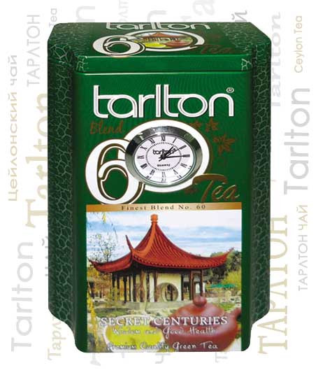 Чай зелений крупнолистовий Тарлтон OPA Secret Centuries 200 г в жерстяній банці з годинником