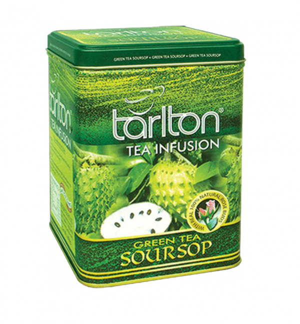 Чай зелений великолистовий Тарлтон Soursop з натуральним ароматом саусепа, бутонами троянд 250 г/б
