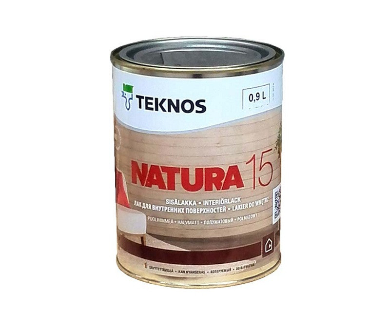 Лак водорозчинний панельний Teknos Natura 15 0.9 л