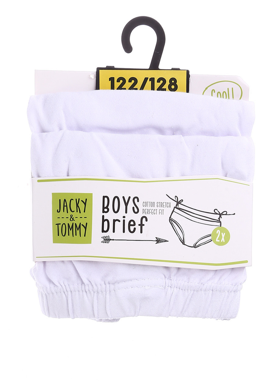 Труси-плавки на хлопчика Jacky&Tommy 2шт/уп. (розмір 122/128) білі