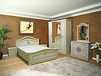 Модульная спальня "Диана" 4Д от Мир мебели ( "пино беж / пено беж лак).