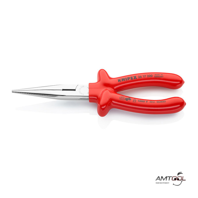 Плоскі круглогубці VDE 200 мм — Knipex 26 17 200