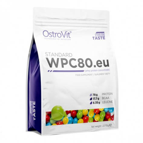 Сироватковий протеїн концентрат OstroVit Standard WPC80.eu 2.2 kg, фото 1