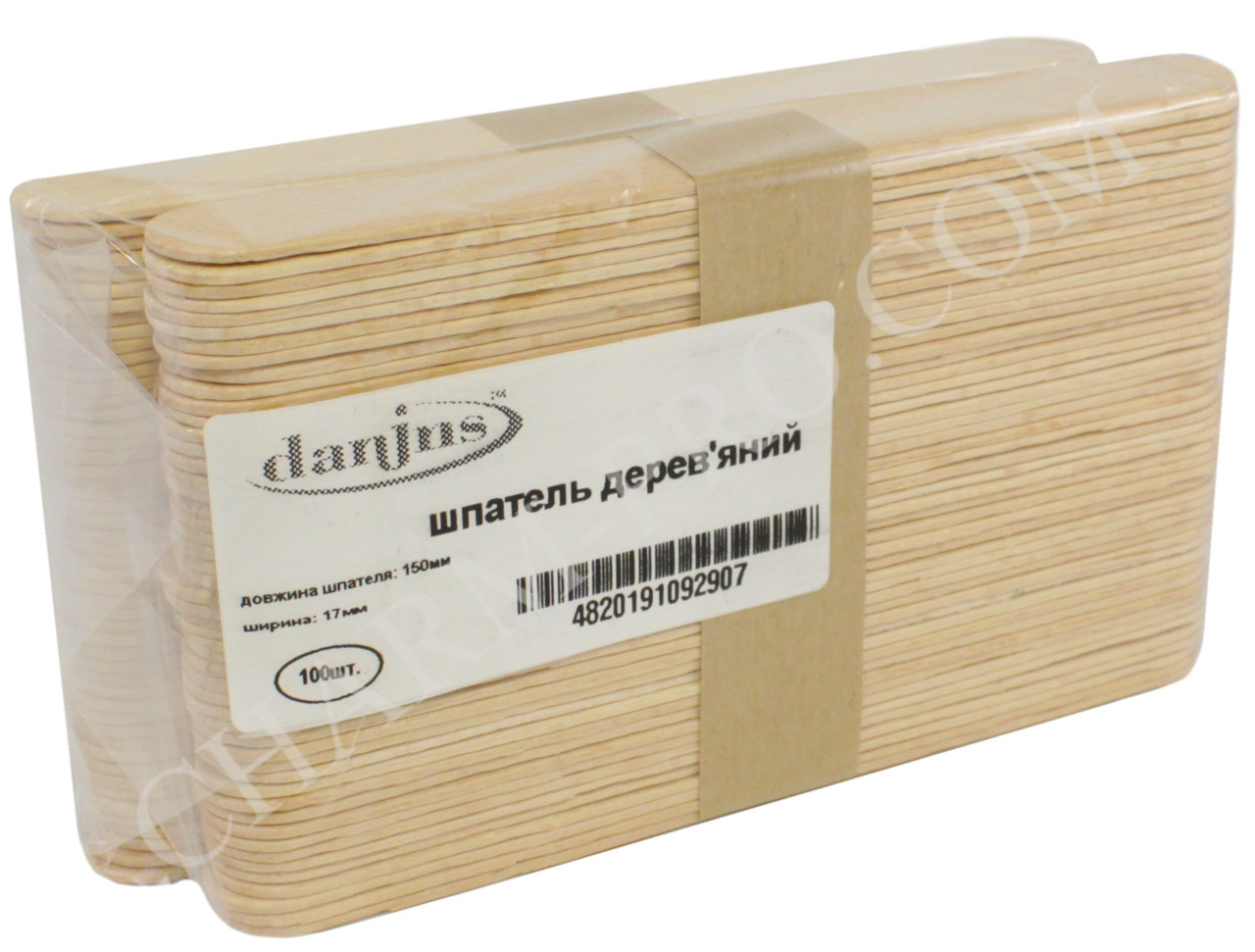 Шпателі дерев'яні для депіляції та шугарингу одноразові Danjns 100 шт. 15х2 см