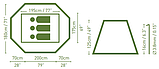 Тримісний намет Bestway Cultiva 68046, фото 3