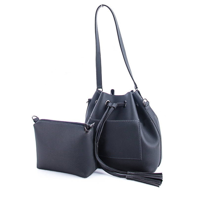 Молодіжна жіноча сумка WeLassie 23131 2 в 1, сіра, фото 1