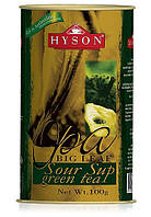 Чай зеленый крупнолистовой Hyson OPA Sour Sup с кусочками саусепа 100 г ж/б