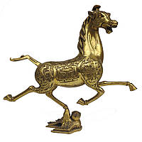 Статуетка Кінь біжить висота 23 см жовта (C0120)