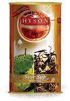 Чай чёрный крупнолистовой Hyson Sour Sup с кусочками саусепа 100 г в жестяной банке