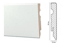 Плінтус МДФ PAINT-ON білий 80 мм. Neuhofer Holz