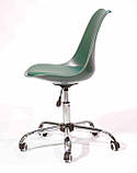 Крісло на колесах Milan office (Мілан) зелений 02, сидіння з подушкою екошкіра, фото 2