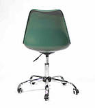 Крісло на колесах Milan office (Мілан) зелений 02, сидіння з подушкою екошкіра, фото 3