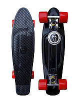 Скейт Пенни Борд Penny Fish Skateboards 22" Черный, красные колеса