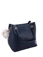 Молодіжна жіноча сумка WeLassie 55023 2 в 1 з пушком, синя