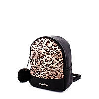 Рюкзак молодіжний WeLassie 45353 з пушком, леопардовий