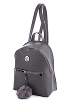 Рюкзак молодіжний WeLassie 44401 з пушком, сірий