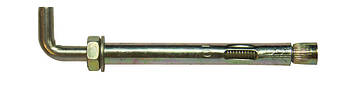 Анкер однораспорный з кожухом і прямим гаком 12x70/M10 SRTR-L жовтий цинк