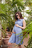Сукня-сорочка для вагітних і годування BELINA, синя розмір 46, фото 2