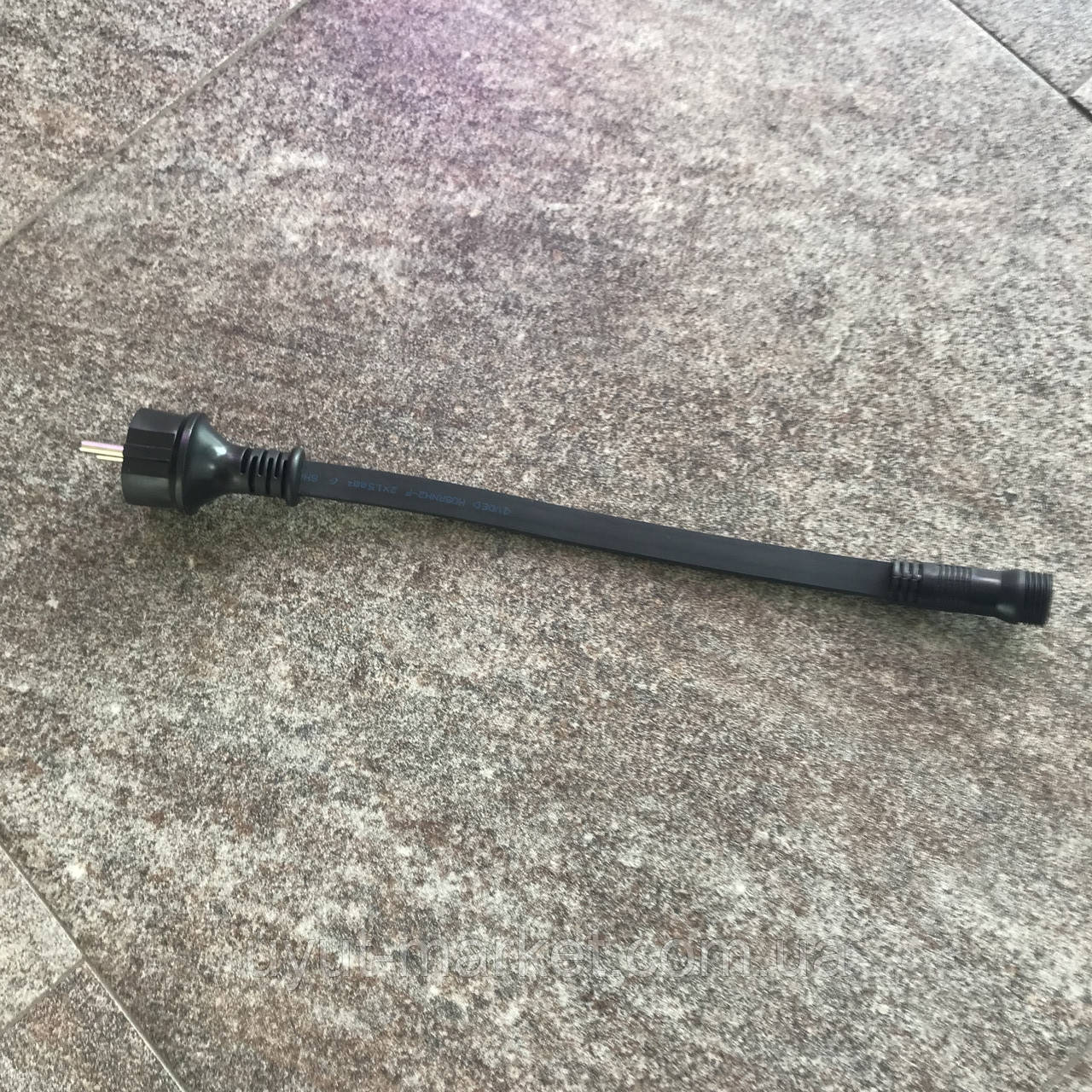 Дріт із вилкою 30 см для під'єднання гірлянди, квадратний, фото 1