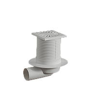 Трап горизонтальний регульований 100х100мм, з пластиковою сіткою, VTM ТО-3110