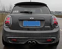 Фонари Mini Cooper F55 F56 F57 тюнинг led оптика Union Jack (красно - черная)