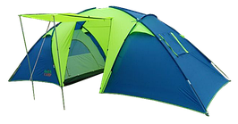 Намет туристичний GreenCamp 1002 шестимісний 520*220*190 кімнати