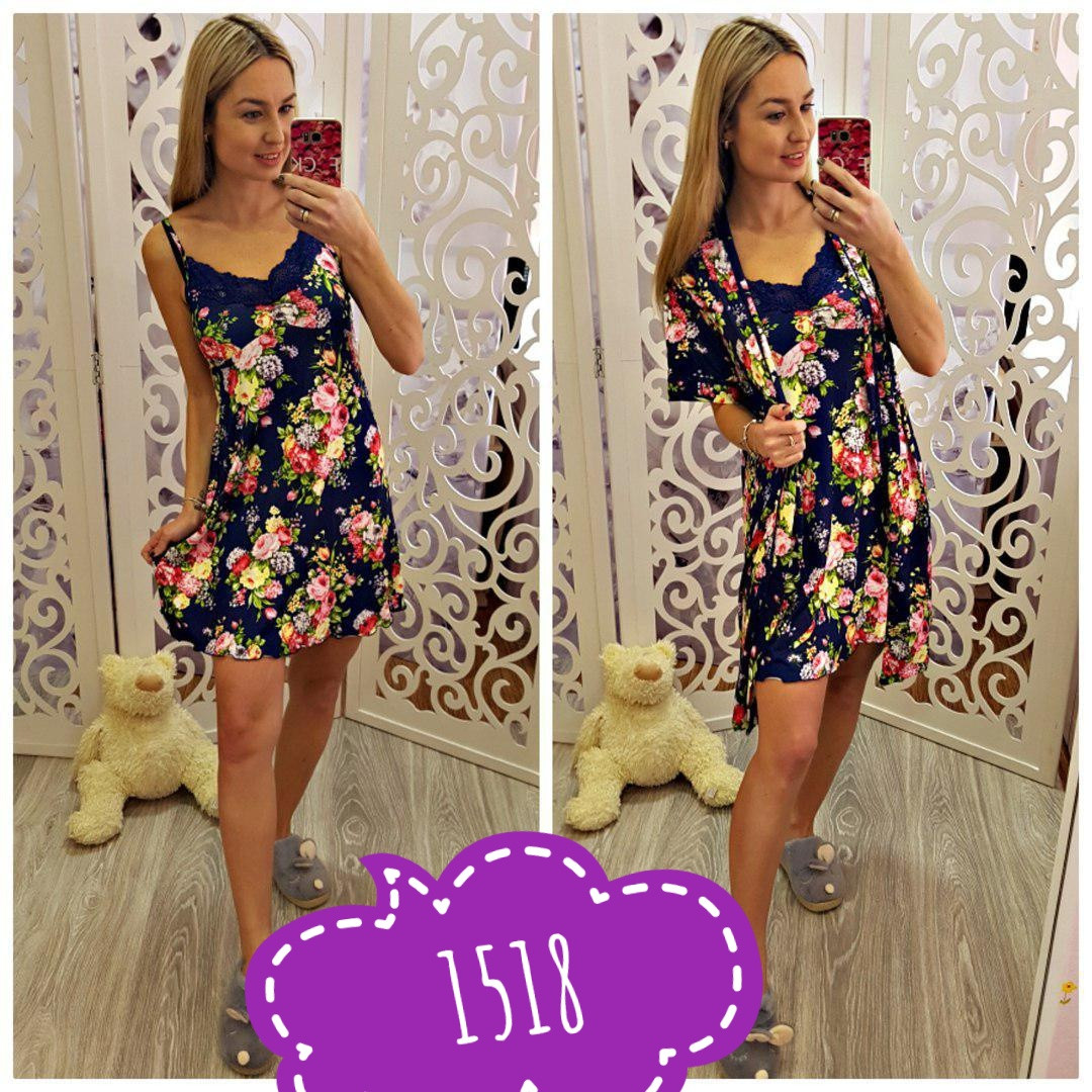 Халат з нічною сорочкою, фото 1