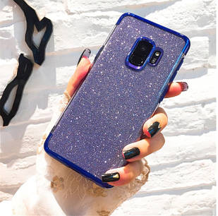 Чохол блискучий для Samsung J2 2018 / J250 синій