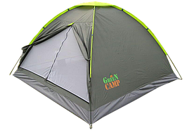 Палатка туристична тримісна GreenCamp 1012 США 2,1х2,1х1,4 м для походів компактна