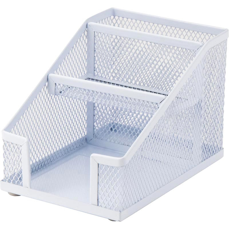 Підставка-органайзер металева біла 100х143х100 мм Axent 2118-21-А, 41781, фото 1