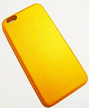 Чохол-накладка для Apple iPhone 6 Plus, Apple iPhone 6S Plus, шкіряний, Leather case, Золотистий /case/кейс /айфон