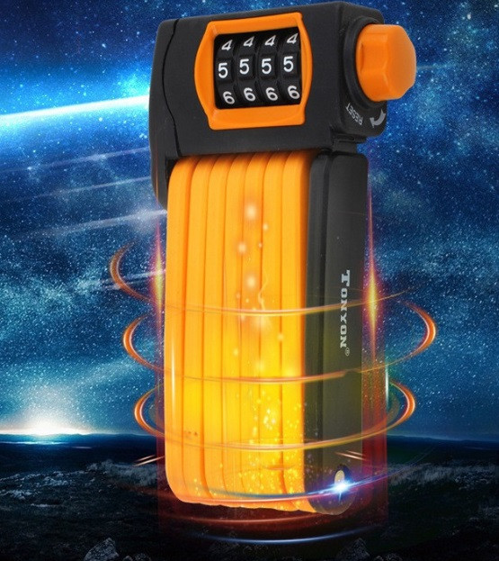 Велозамок кодовий складаний TONYON TY3876, фото 1