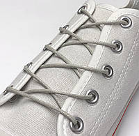 Шнурки с пропиткой круглые светло-серый 90 см