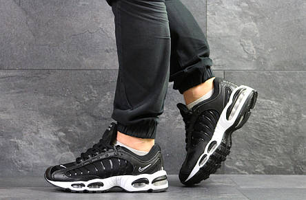 Чоловічі кросівки Nike air max,щільна сітка,чорно-білі, фото 2