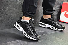 Чоловічі кросівки Nike air max,щільна сітка,чорно-білі, фото 2
